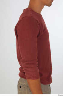 Nathaniel arm casual dressed red sweater sleeve upper body 0006.jpg